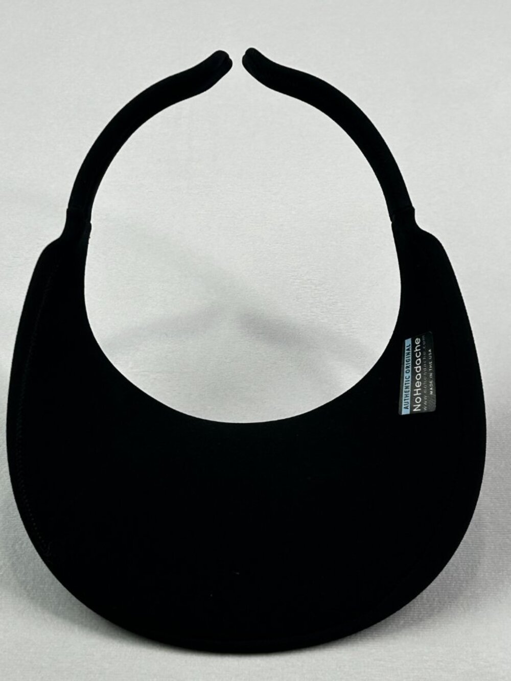 Sun Visors: No Headache Original Round Brim Black & Turquoise Blue - UPF 50 - Picture 4 of 12
